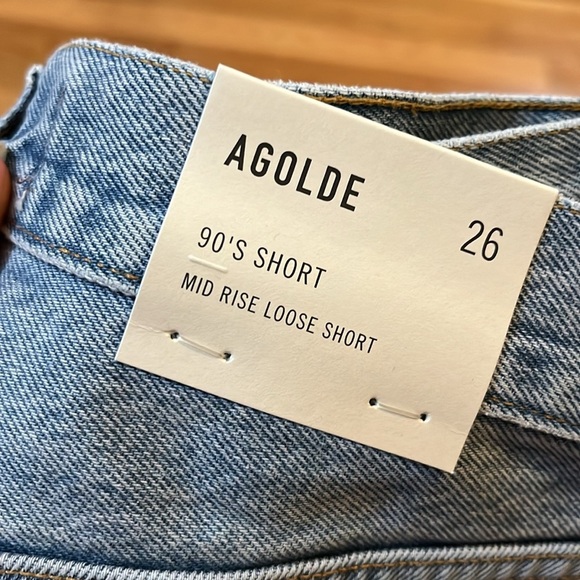 AGOLDE 90's Mid Rise Loose Short Swapmeet Jean Denim Shorts Size 26 NWT - Picture 5 of 14